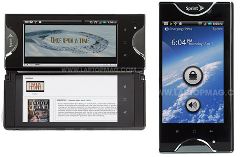  8. Kyocera Echo (2011). Kyocera Echo là điện thoại hai màn hình độc đáo. Máy có 2 màn hình cảm ứng 3,5 inch, gắn kết với nhau bằng bản lề. Hai màn hình này có thể hoạt động độc lập hay kết hợp nhau tạo thành màn hình 4,7 inch. Đây là điện thoại thông minh màn hình kép đầu tiên xuất hiện tại Mỹ. Tuy nhiên, dế sử dụng Android 2.2 và dùng mạng 3G CMDA/EV-Do của Sprint thay vì WiMax.