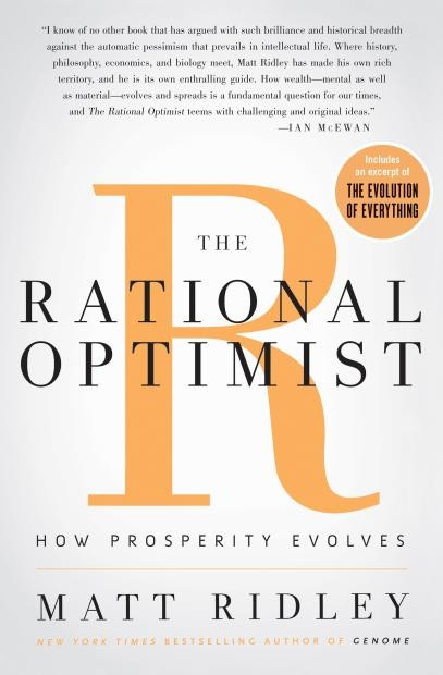  4. The Rational Optimist (Tác giả Matt Ridley). The Rational Optimist được xuất bản lần đầu tiên vào năm 2010, là cuốn sách được biết đến nhiều nhất và có lẽ là cuốn sách gây tranh cãi nhất trong những cuốn mà Matt Ridley đã viết. Cuốn sách đã chỉ ra khái niệm thị trường là nguồn gốc của sự phát triển của loài người, và sự phát triển đó càng nhanh hơn khi chúng ta giữ được tự do. Kết quả của tiến trình thay đổi nhận thức sẽ cho phép con người cải thiện điều kiện sống, bất chấp sự đe dọa của biến đổi khí hậu và bùng nổ dân số. Zuckerberg nói rằng ông chọn cuốn sách này vì nó thừa nhận thuyết nghịch đảo của cuốn “Why Nations Fail” – cuốn sách đã lập luận rằng lực lượng kinh tế và chính trị kiểm soát nền kinh tế.