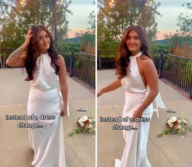 Co dau lam mot viec bat ngo trong ngay cuoi