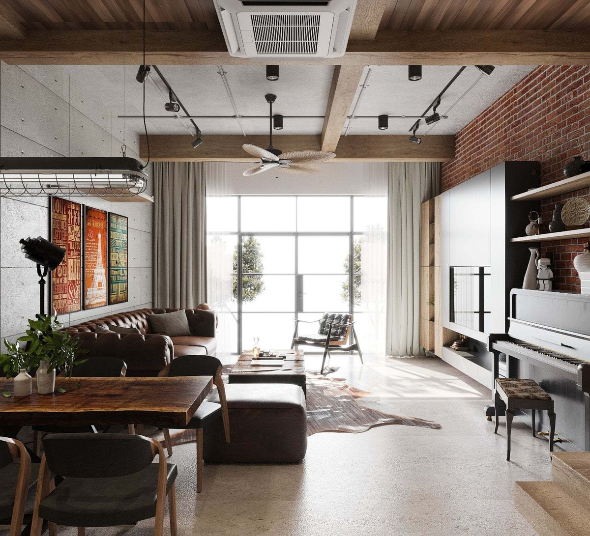 Không gian sống chất lừ khi thiết kế theo phong cách nhà hàng ảnh 1