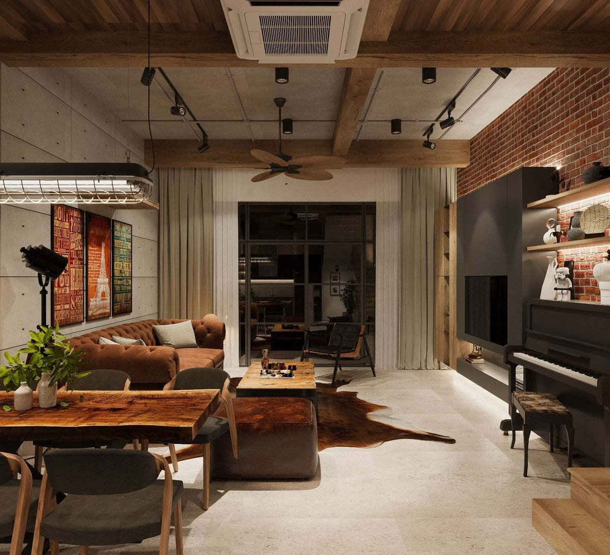 Không gian sống chất lừ khi thiết kế theo phong cách nhà hàng ảnh 6