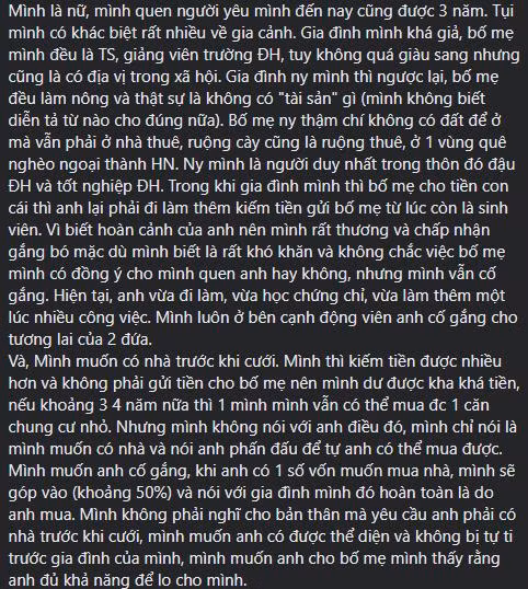 Co gai trach nguoi yeu kem coi, dan mang 