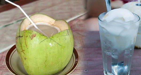 Thoi diem vang uong nuoc dua giup phu nu giam can, da min mang