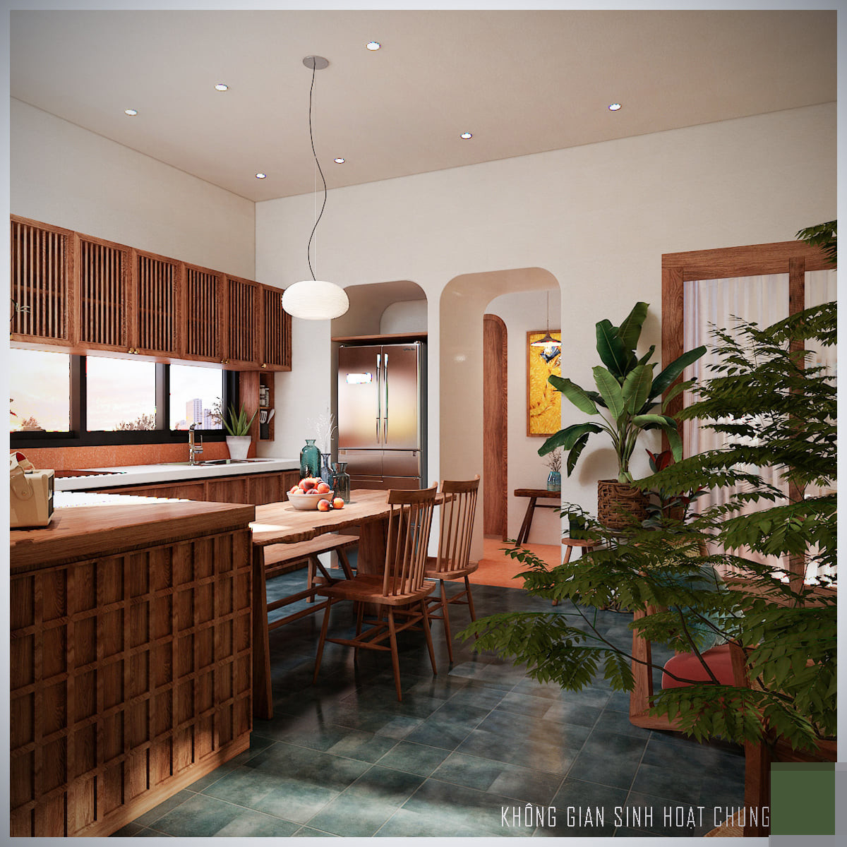 Không gian mộc mạc với ngói đỏ trên tầng áp mái của cặp đôi Sài Gòn