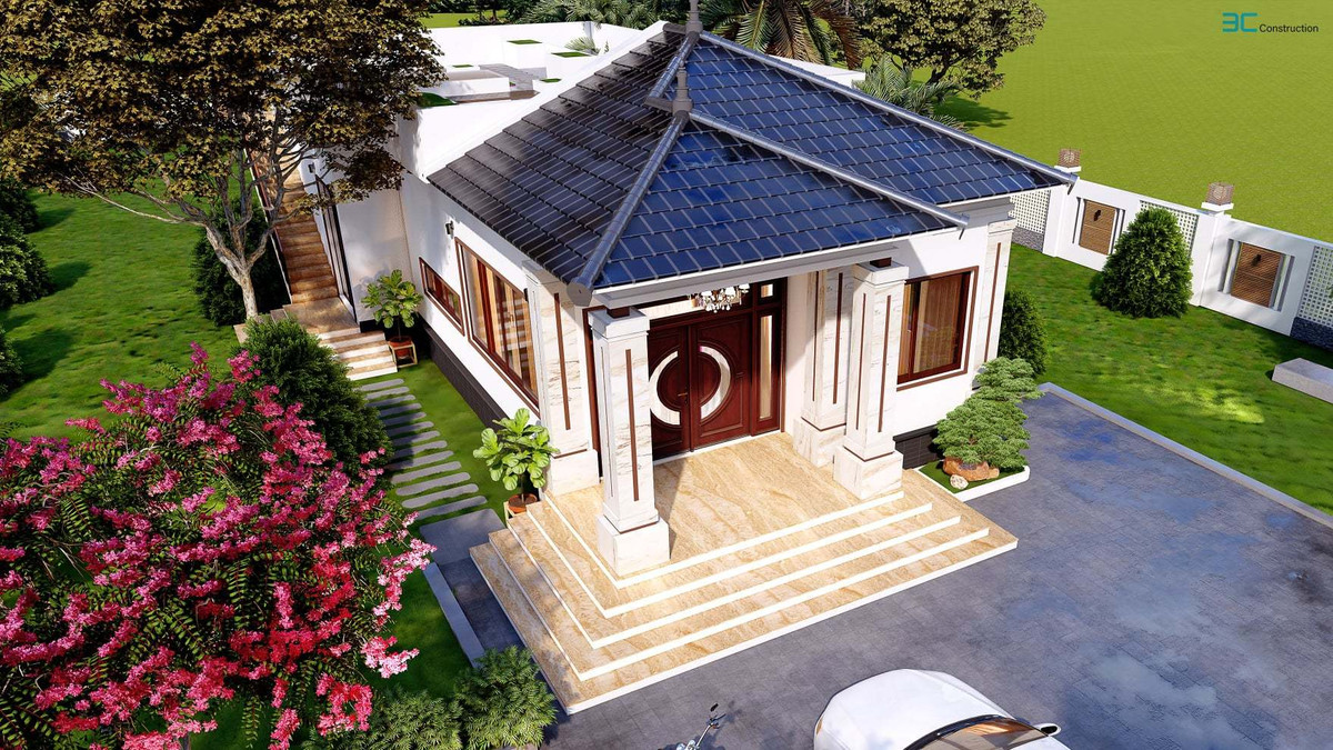 Nhà mái Thái cấp 4 đẹp như mơ được ưa chuộng ở nông thôn ảnh 4