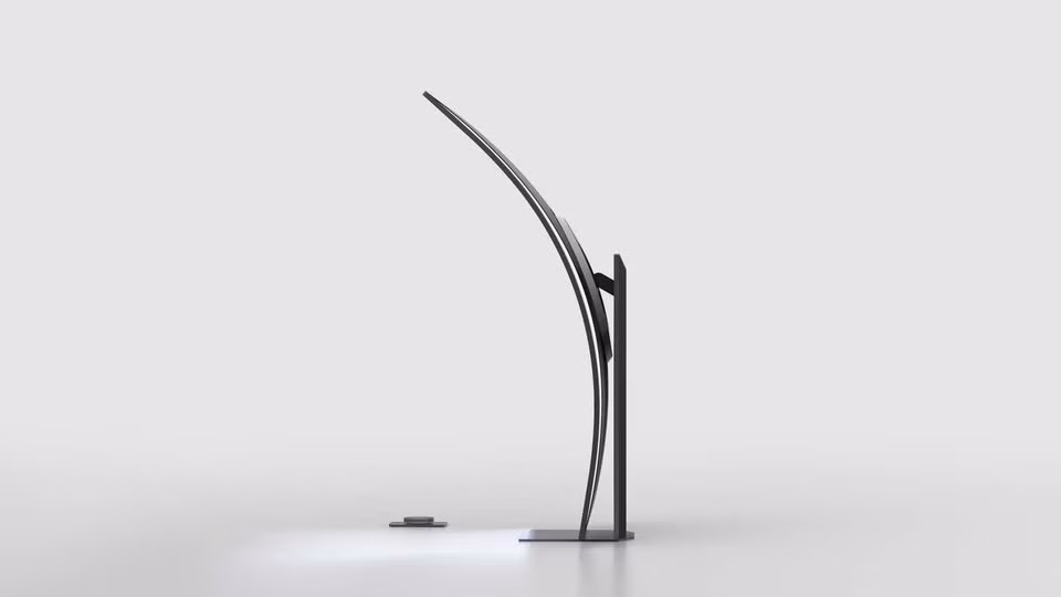 br/> Samsung Odyssey Ark là mẫu màn hình kích thước 55 inch, tỷ lệ 16:9. Với chân đế linh hoạt, người dùng có thể chỉnh độ cao, xoay màn hình sang chế độ dọc. Thiết bị hỗ trợ nút không dây để chỉnh các thông số cơ bản. Với tính năng Multi View, Odyssey Ark có thể hiện nhiều nội dung từ các nguồn phát với độ phân giải khác nhau, cùng công nghệ chấm lượng tử và Mini LED hứa hẹn cho chất lượng hình ảnh cao. Ảnh: Samsung.