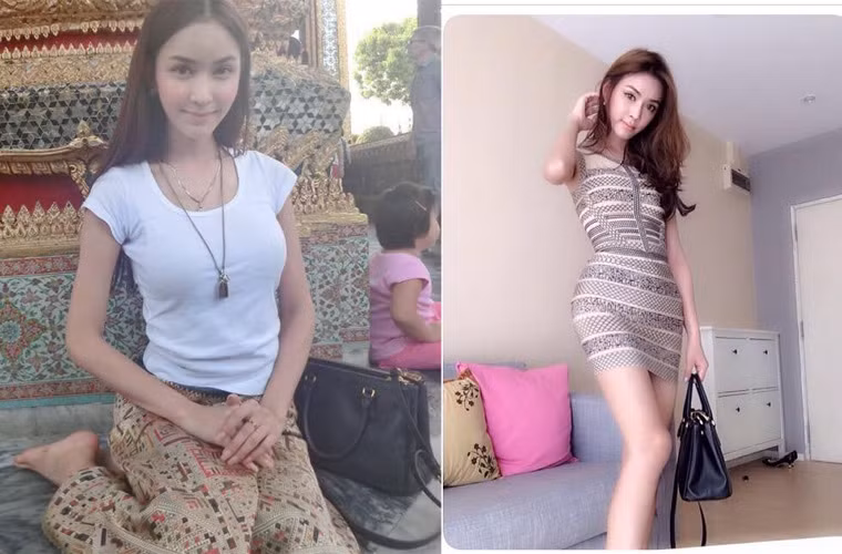 Trông Piyada Inthavong hoàn toàn nữ tính từ đầu tới chân.