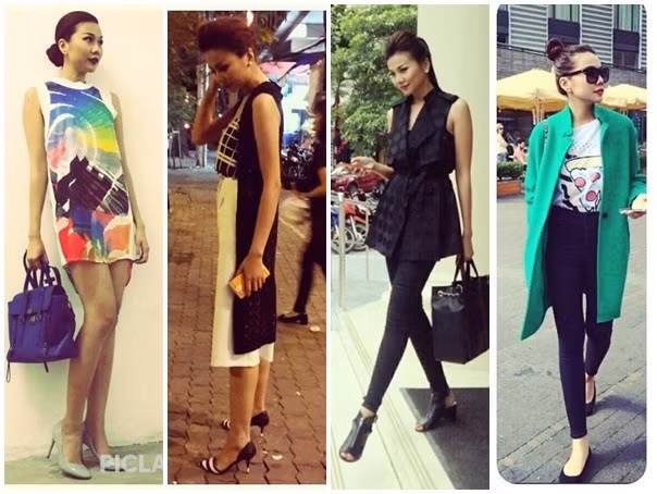 Siêu mẫu Thanh Hằng: Vượt qua nhiều icon thời trang đình đám của làng giải trí, siêu mẫu Thanh Hằng luôn là người dẫn đầu xu hướng và có sức ảnh hưởng không nhỏ đến các tín đồ thời trang trong nước. Cựu giám khảo Vietnam's Next Top Model từng cho biết, ngoài phim ảnh, thời trang chính là niềm đam mê không giới hạn của mình. Phong cách thời trang của siêu mẫu biến hóa khá đa dạng giữa nữ tính - cá tính, tomboy - gợi cảm. Dù ở phong cách nào, chân dài đều cho thấy gu thẩm mỹ vượt bậc và xứng danh là một trong những icon thơi trang đường phố đình đám của làng giải trí Việt.