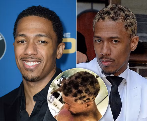 Anh chàng MC Nick Cannon khác người với mái tóc nhuộm đốm vàng đốm đen.