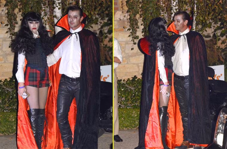 Hai vợ chồng rocker nổi tiếng Gwen Stefani và Gavin Rossdale hóa trang thành một cặp ma cà rồng.