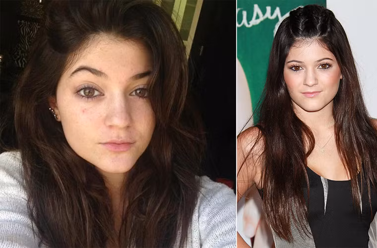 Cô em út Kylie Jenner lộ rõ những vết tàn nhang, mụn khắp mặt khi thiếu lớp son phấn ngụy trang.