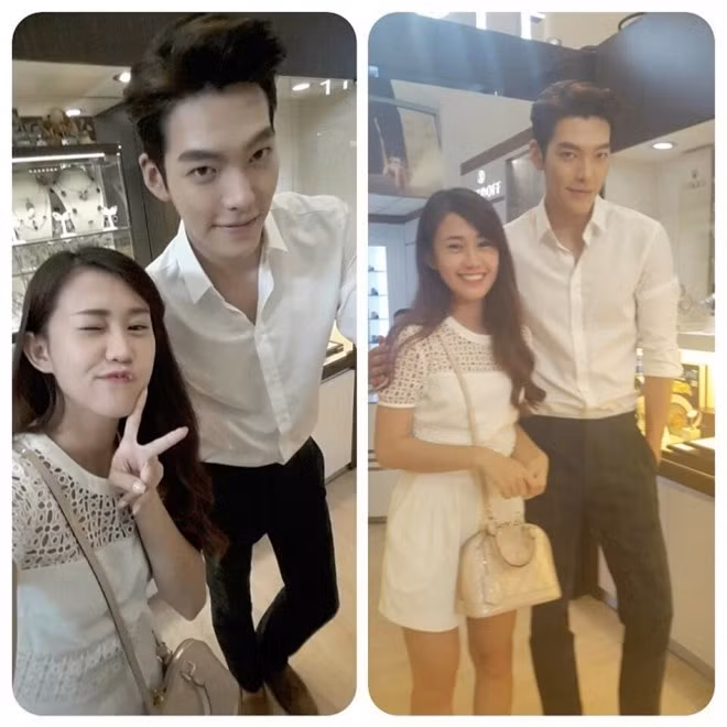 Riêng với Kim Woo Bin – mỹ nam của "The Heirs", Ngọc Thảo cũng không quên rủ anh chụp ảnh tự sướng cùng.