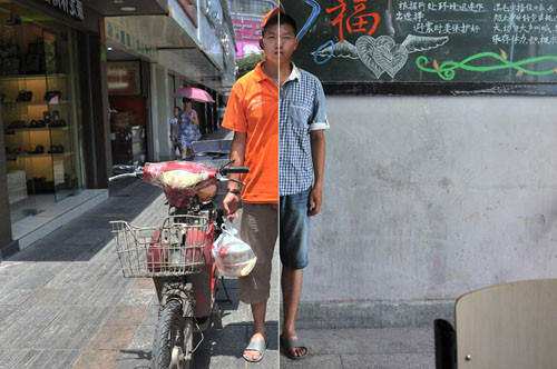 Li Wei, 19 tuổi, sinh viên trường Cao đẳng kỹ thuật Nghề đường sắt Hunan. Li nhận làm thêm công việc giao hàng thực phẩm, thu nhập 1.300 NDT (gần 213 USD)/ tháng, để có tiền mua laptop.