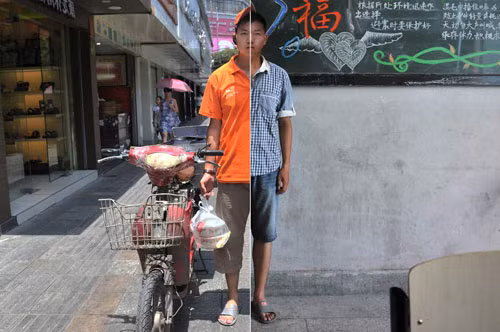 Li Wei, 19 tuổi, sinh viên trường Cao đẳng kỹ thuật Nghề đường sắt Hunan. Li nhận làm thêm công việc giao hàng thực phẩm, thu nhập 1.300 NDT (gần 213 USD)/ tháng, để có tiền mua laptop.