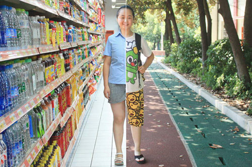 Cô sinh viên trường trung cấp Liu Sha làm thêm công việc bán hàng trong siêu thị để kiếm tiền mua điện thoại iPhone. Mỗi tháng, cô bạn "đút túi" 1.000 NDT (gần 164 USD).