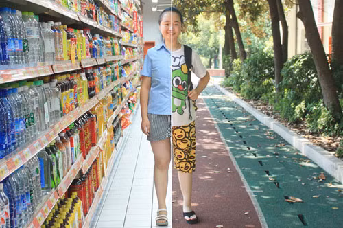 Cô sinh viên trường trung cấp Liu Sha làm thêm công việc bán hàng trong siêu thị để kiếm tiền mua điện thoại iPhone. Mỗi tháng, cô bạn "đút túi" 1.000 NDT (gần 164 USD).