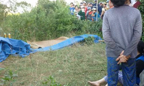 Hiện trường nơi tìm thấy xác bà T.