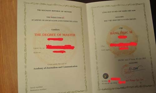 Lỗi chính tả bằng thạc sĩ trường Học viện Báo chí và tuyên truyền. Lỗi chính tả bằng thạc sĩ trường Học viện Báo chí và tuyên truyền.