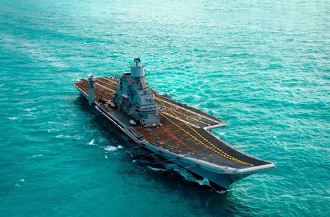 Tàu sân bay INS Vikramaditya được trang bị nhiều công nghệ tiên tiến.