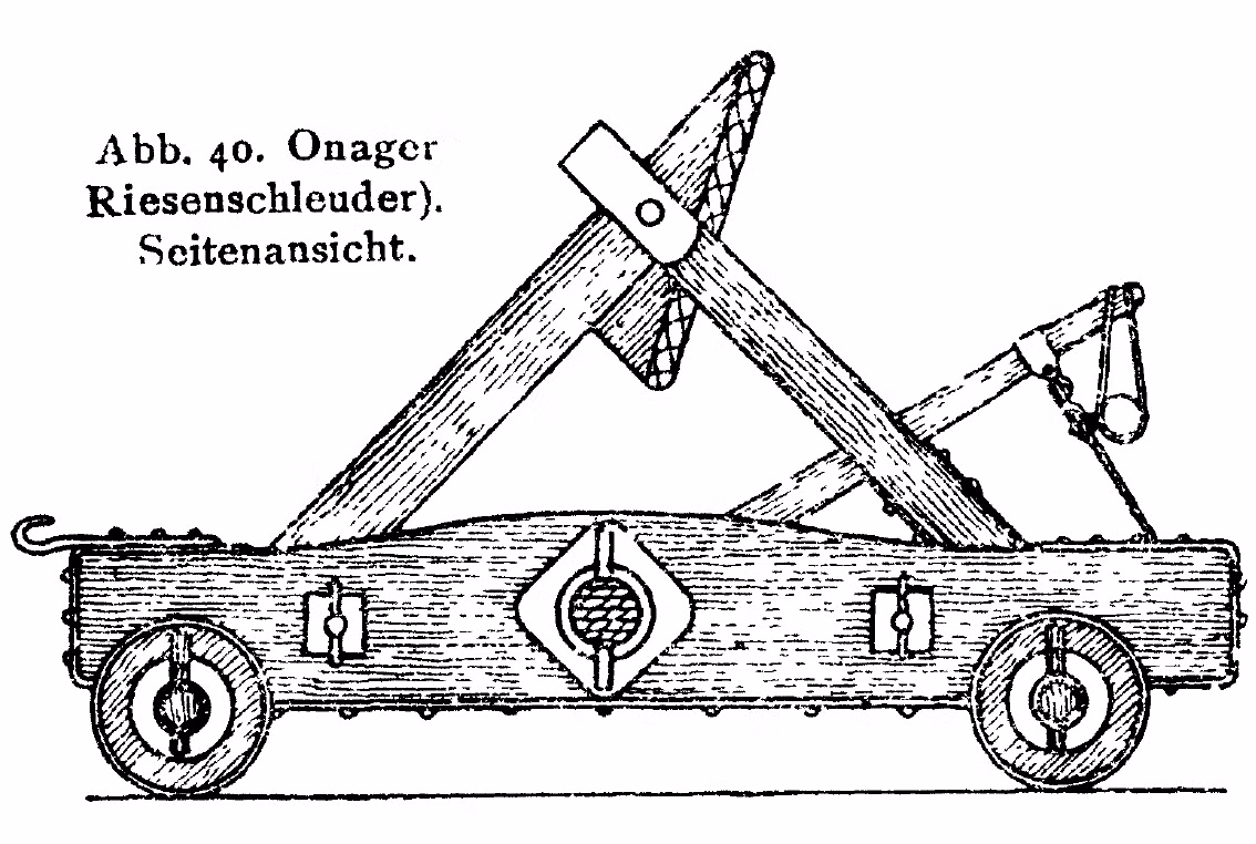 So với máy ném đá của các đạo quân trước đó, máy ném đá La Mã có kích cỡ lớn và độ chính xác cao hơn, nghĩa là khả năng công thành cũng hiệu quả hơn rất nhiều.
