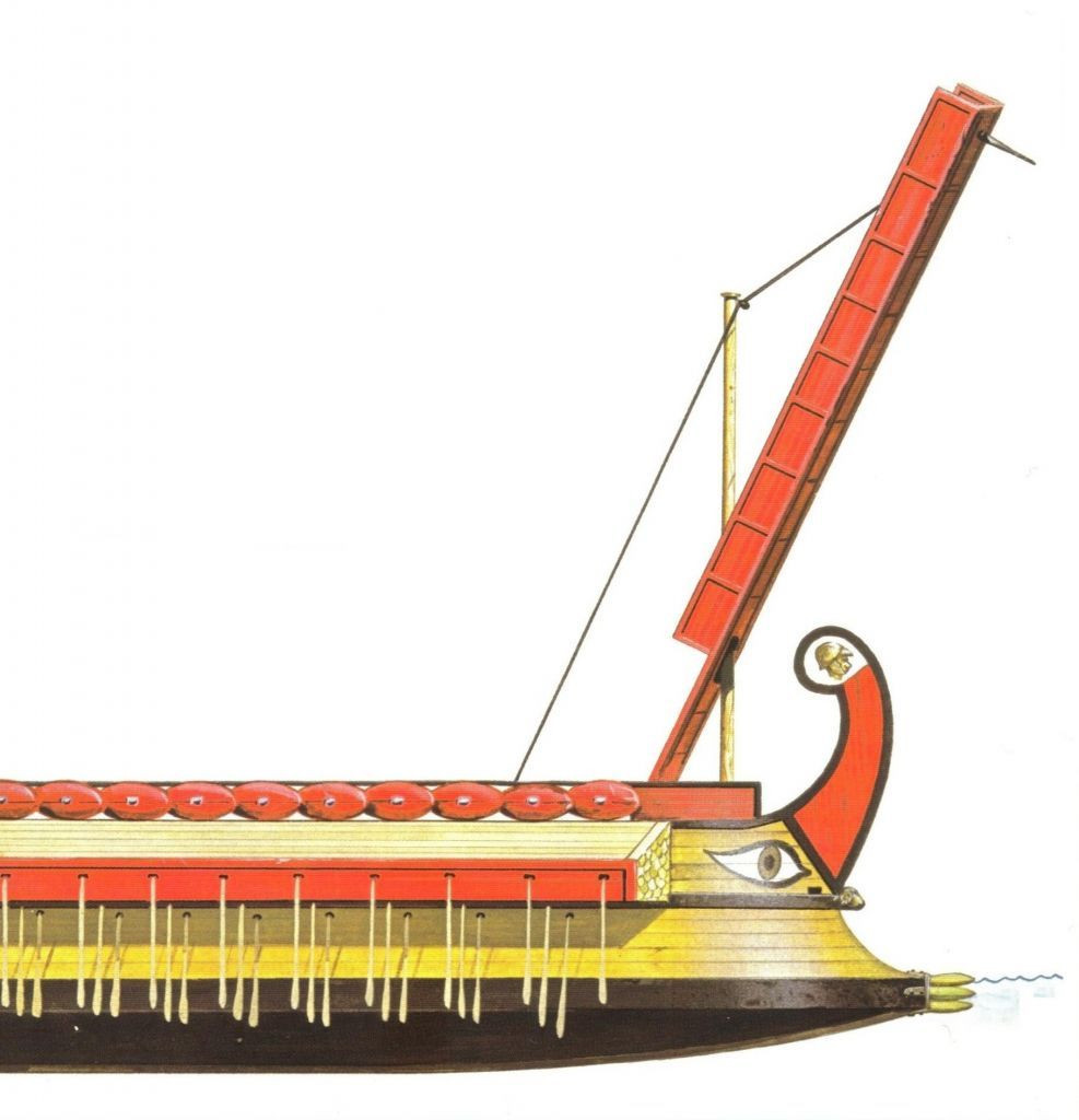 Nhưng cầu Corvus cũng không phải là một vũ khí hoàn hảo. Do kích thước khá lớn và lắp đặt ở vị trí cao, cầu Corvus khiến con tàu trở nên mất ồn định trong điều kiện thời tiết bất lợi.