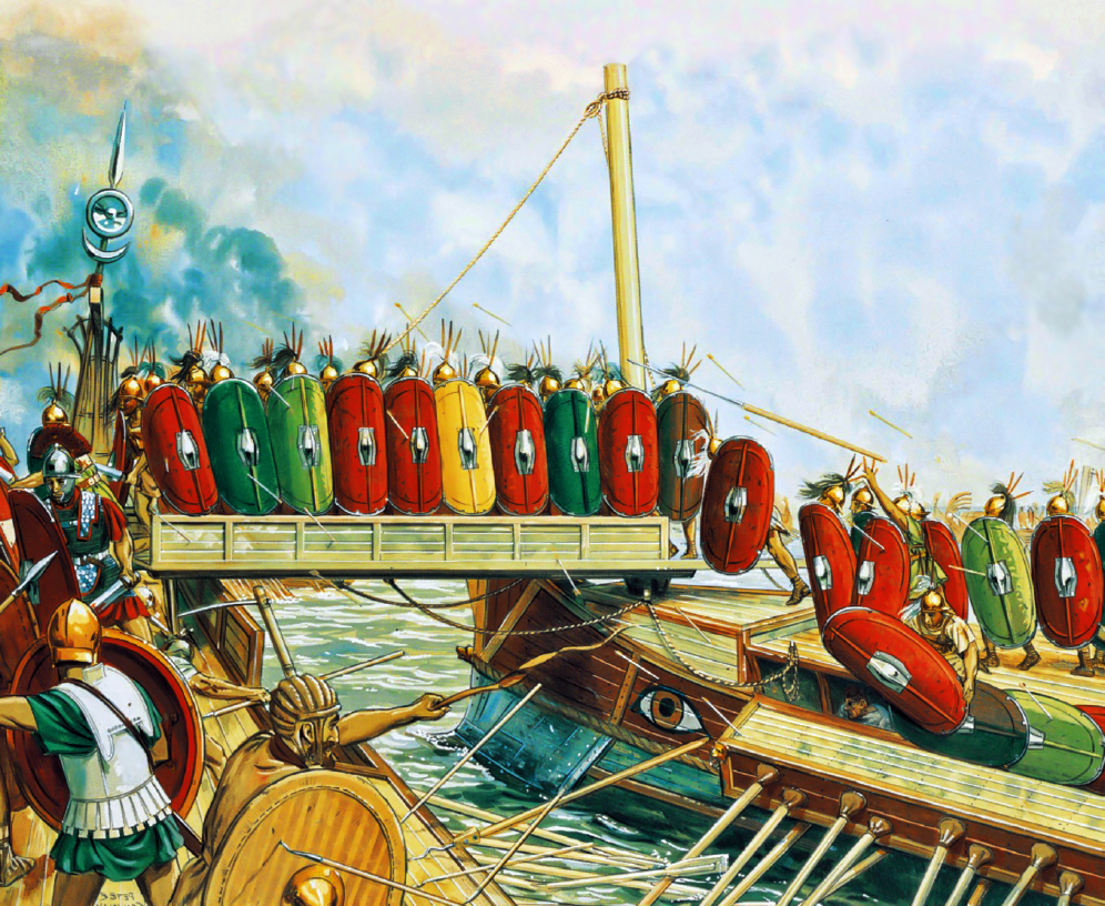 Trong các đế chế cổ đại, người La Mã nổi tiếng với nhiều ý tưởng sáng tạo độc đáo trong quân sự. Cầu nối Corvus trên tàu chiến La Mã là một phát kiến như vậy.