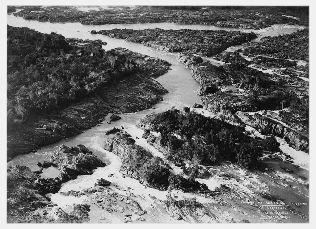 Cảnh quan ghềnh đá ngoạn mục trên sông Mekong.