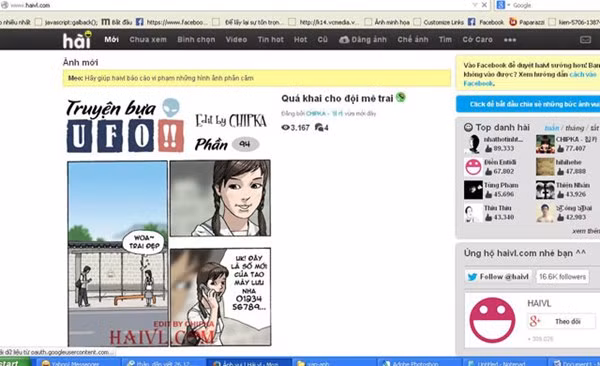 Giao diện trang Haivl.com.