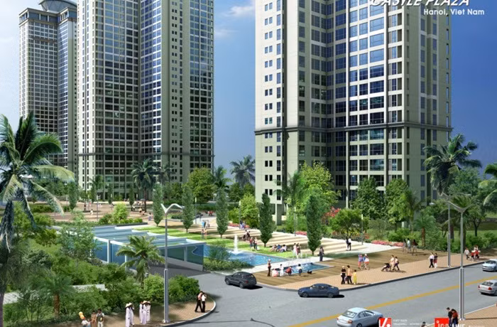 Mật độ xây dựng của Dự án thấp, chỉ 23,3%, phần lớn diện tích dành cho không gian mở và không gian cây xanh.