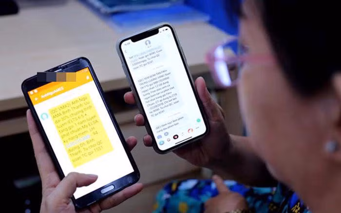 Gia mao trang web, tin nhan tu ngan hang de chiem doat tai san