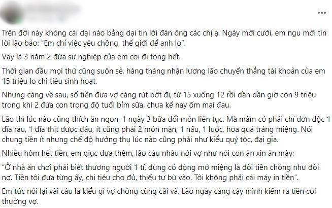 Coi thuong vo that nghiep, chong 'ha mom' khi nhin tai khoan cua vo