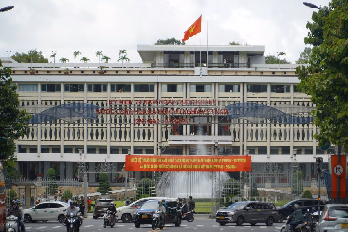 Dinh Độc lập (quận 1) những ngày nghỉ lễ Quốc khánh 2/9. Ảnh: Chinh Hoàng.