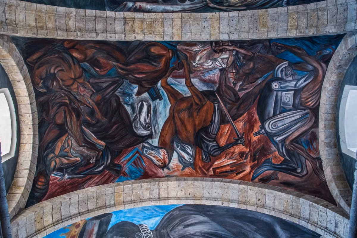 Ngày nay, những bức bích họa do José Clemente Orozco vẽ ở bệnh viện có tuổi đời hơn 2 thế kỷ được coi là kiệt tác mỹ thuật của Mexico. Ảnh: Guadalajara Secreta.