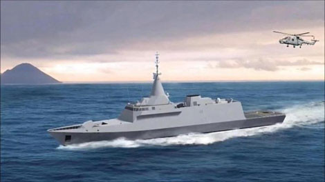 Tàu chiến đấu ven biển kiểu mới lớp Gowind sẽ đóng cho Malaysia.