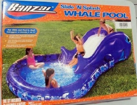 Chiếc bể bơi rất "hoành tráng" trên bìa quảng cáo...