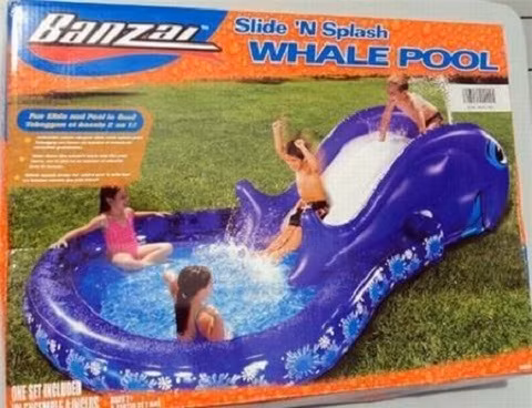 Chiếc bể bơi rất "hoành tráng" trên bìa quảng cáo...