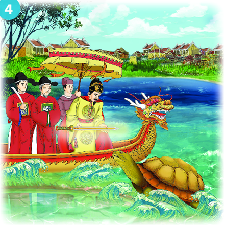 Theo các giai thoại dân gian, đầu năm 1428, Lê Thái Tổ cùng quần thần bơi thuyền trên hồ Lục Thủy dạo mát và ngắm cảnh, bỗng nhiên ngài thấy có ánh vàng loang loáng dưới nước và một lúc sau rùa vàng ngoi lên mặt nước rồi bơi về phía thuyền của nhà vua. 