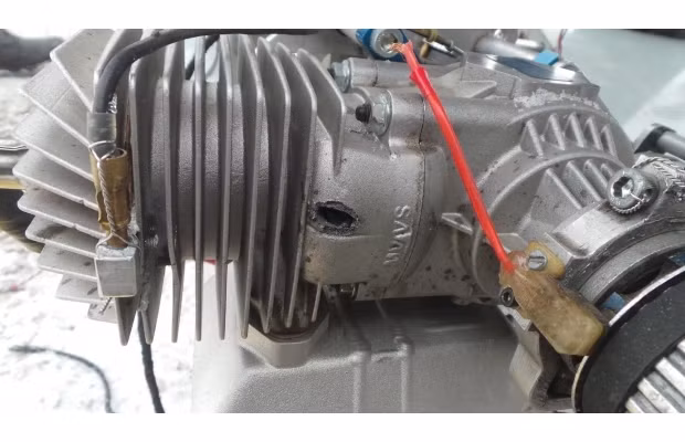 Cận cảnh động cơ của mẫu UAV bị tiêu diệt.