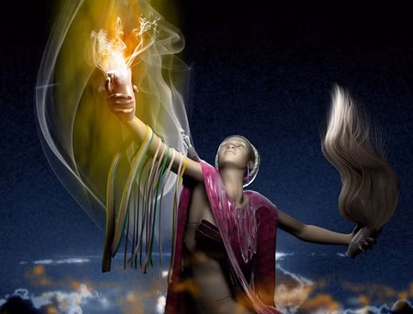 Oya: Là nữ thần cai quản lửa, chiến tranh và địa ngục trong thần thoại Yoruba (Nigeria). Oya còn được biết đến như nữ thần sông Niger và là một chiến binh dũng mãnh.