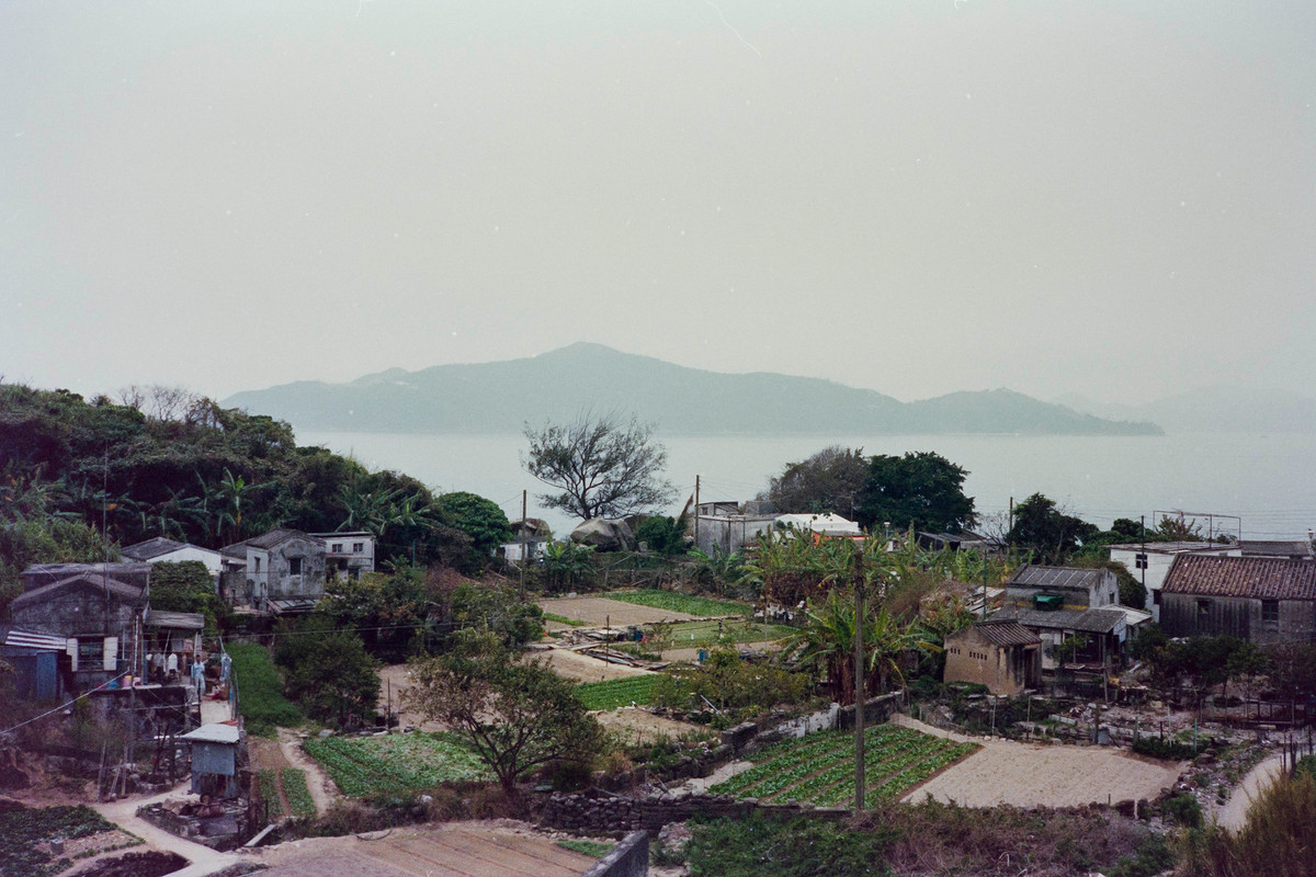 Làng xóm trên đảo Bình Châu, khu Tân Giới.