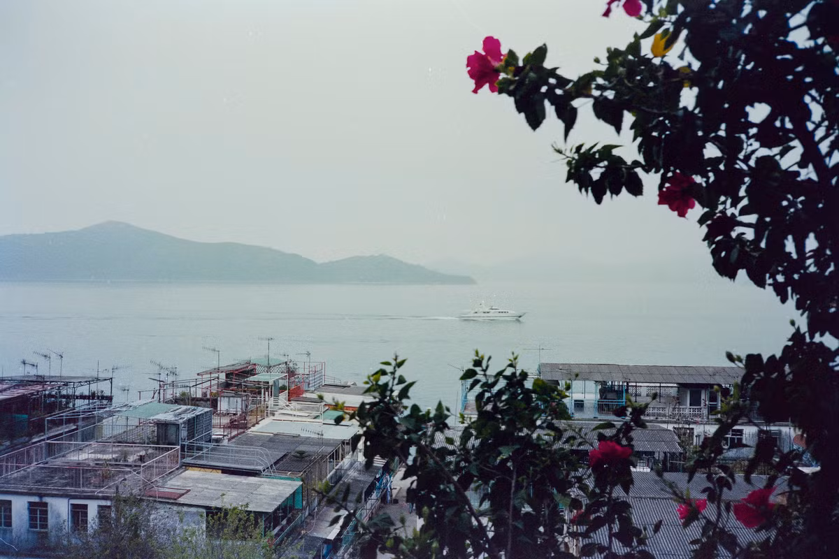 Khu dân cư bên bờ biển ở đảo Bình Châu.