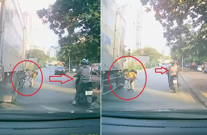 Be trai gap tai nan, cach ung xu cua nguoi di duong gay soc