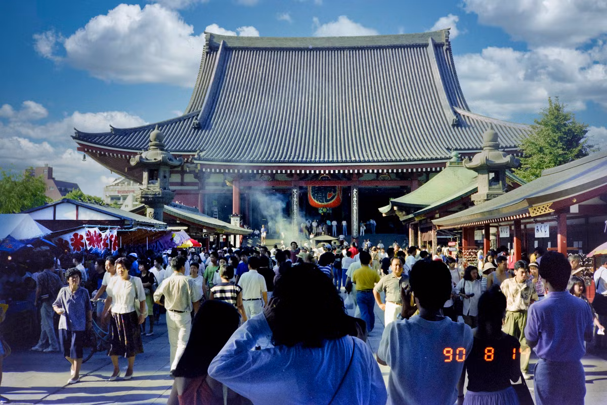 Chùa Senso-ji ở Asakusa.
