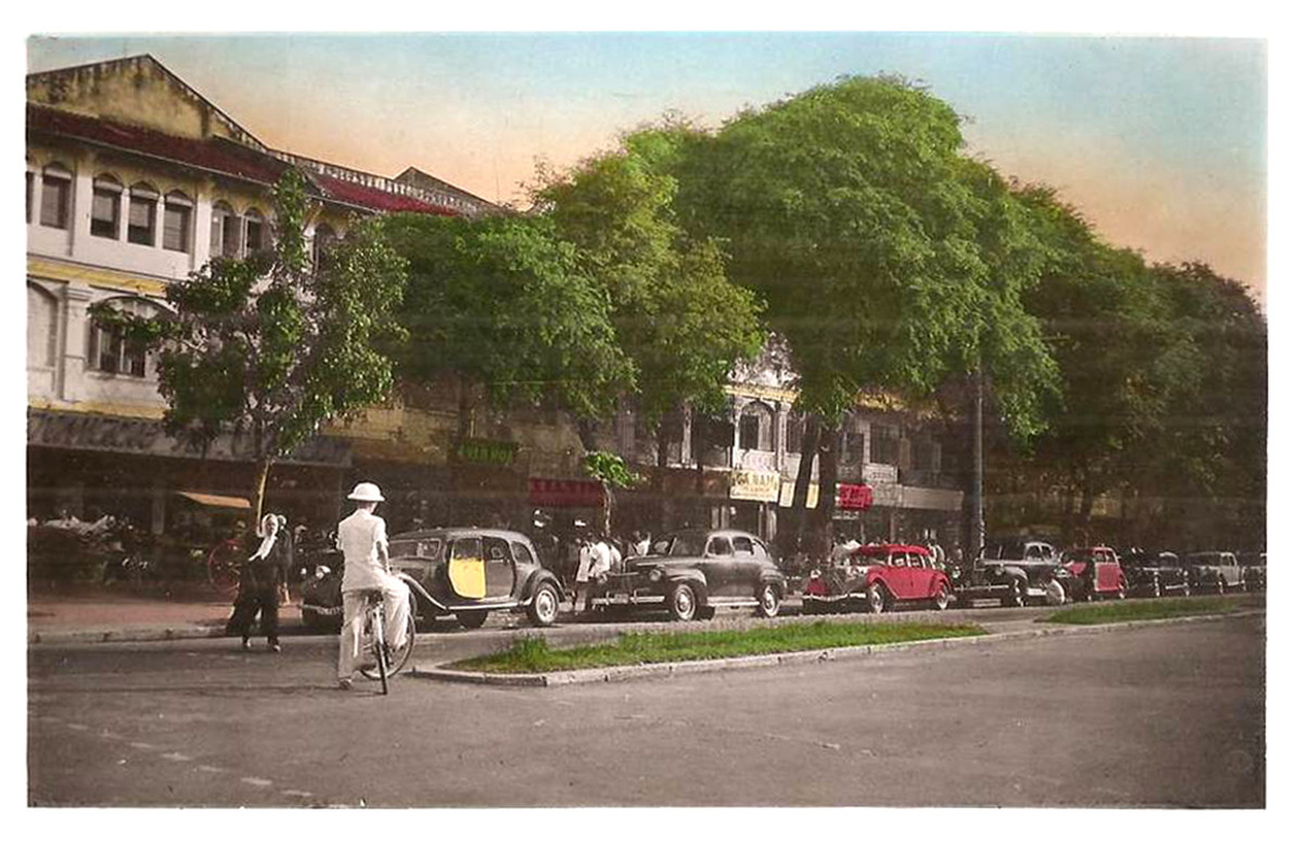 Đại lộ Bonard, đoạn gần chợ Bến Thành, Sài Gòn khoảng đầu thập niên 1950.