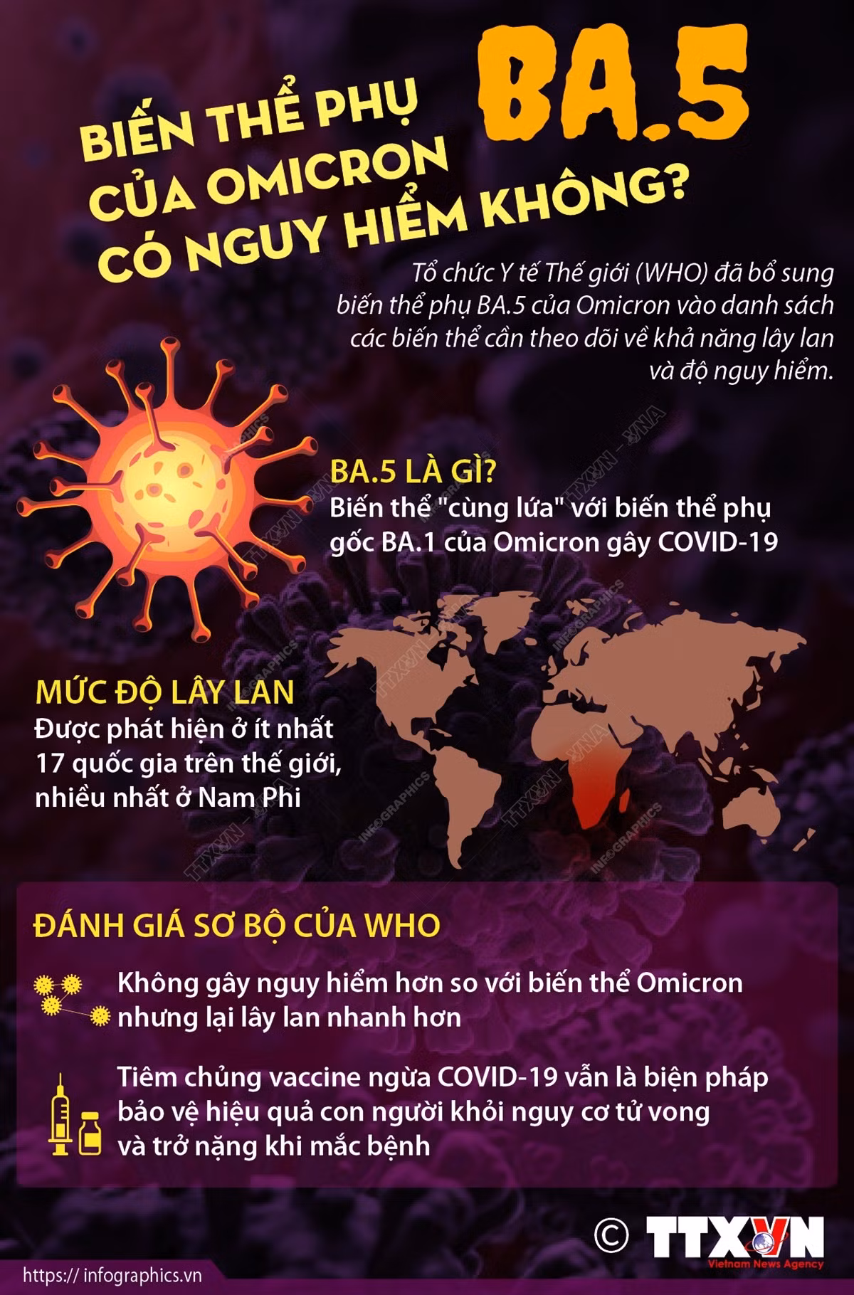 Bien the phu BA.5 cua Omicron co nguy hiem khong?