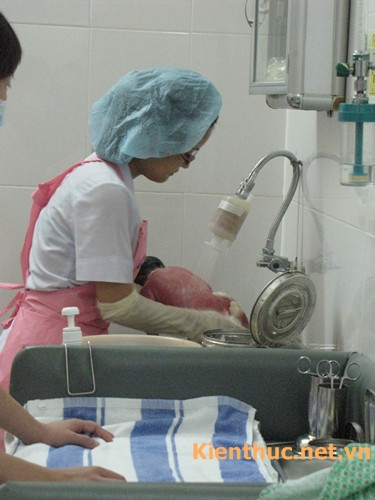 Riêng phần chân và lưng sẽ tắm sau cùng.