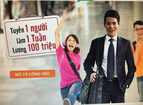 Thông tin tuyển dụng được đăng tải. Ngan hang tuyen nguoi tieu 100 trieu dong trong mot tuan hinh anh 1
