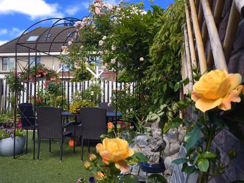 Ngoài ra, chị còn có thêm một mảnh vườn 100 mét vuông trồng dâu tây, nho đỏ và các loại rau được mang từ Việt Nam sang. Chị thường xuyên giữ lại hạt hoa của nhà và mót thêm hạt, củ ở những cánh đồng quanh làng gửi về Việt Nam tặng các đền chùa hay chia sẻ cho bạn bè cùng sở thích.