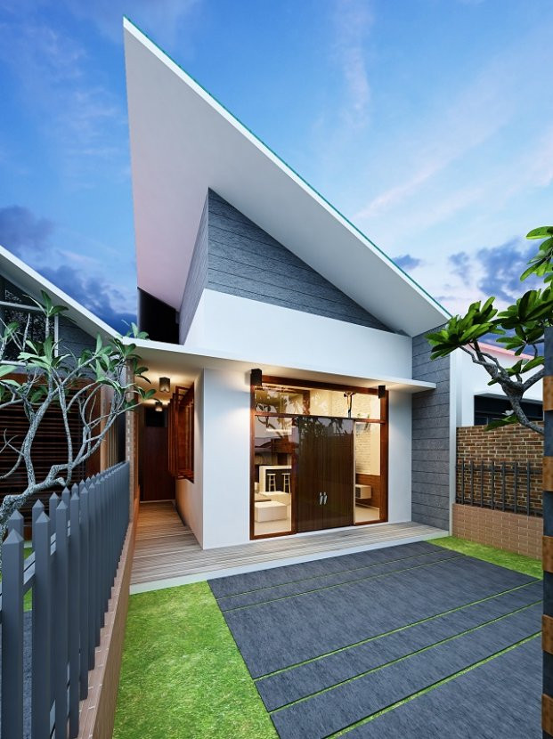 4. Nhà ống 1 tầng mái bằng