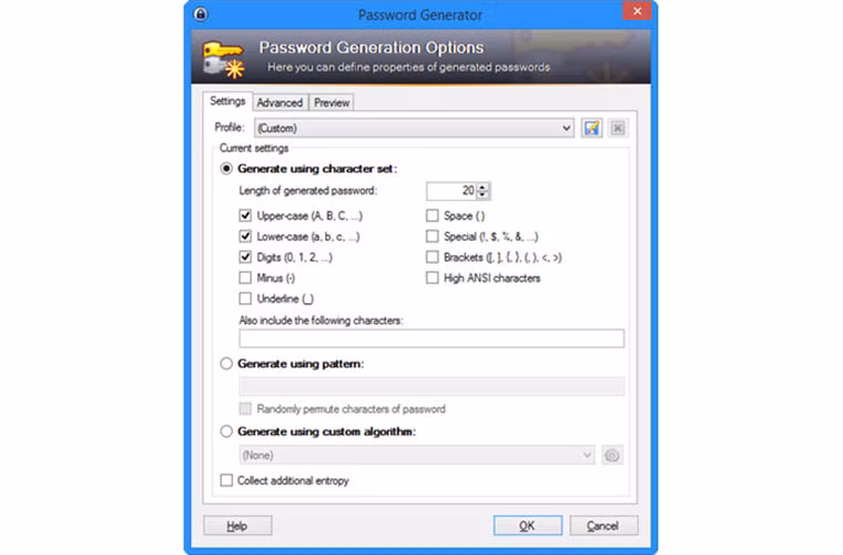 Tạo mật khẩu an toàn. Gần như toàn bộ các phần mềm quản lý mật khẩu đều cho phép người dùng tạo ra các mật khẩu phức tạp, điều cần thiết khi những mối nguy bảo mật luôn đe dọa người dùng Internet. Người ta thường khuyên bạn không nên sử dụng cùng một mật khẩu cho nhiều dịch vụ khác nhau, trong khi việc tạo ra các mật khẩu khác biệt và nhớ chúng là thử thách không nhỏ. Một chương trình quản lý mật khẩu như KeePass sẽ thay bạn làm cả 2 việc trên.
